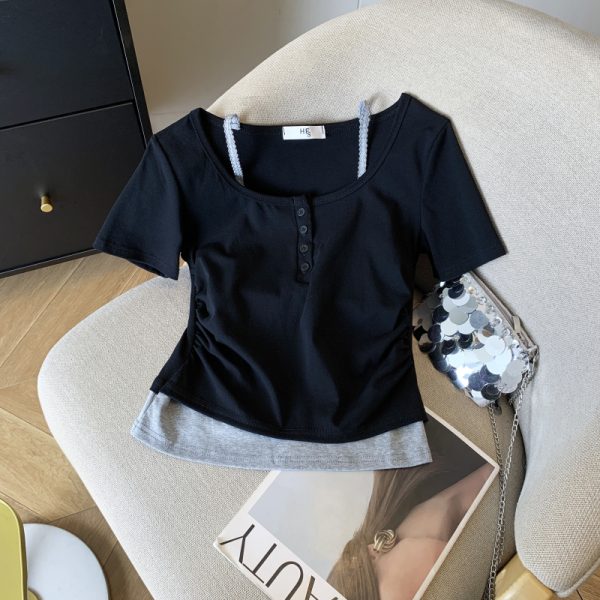 Niche all-match T-shirt short sleeve tops for women